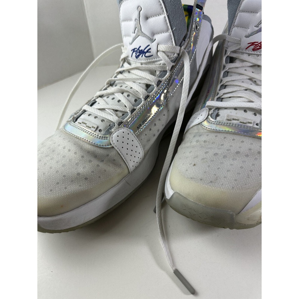 Air Jordan 34 Unite Sneakers Nike AR3240-101 Shoes White Iridescent Mens Size 14 - Picture 13 of 16